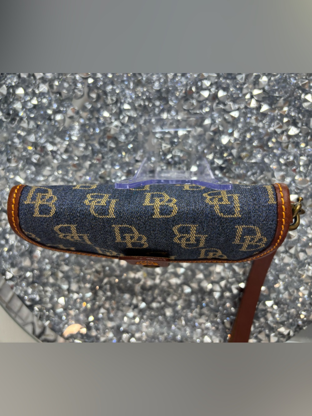 Dooney & Bourke vintage Y2K blue denim monogram wristlet EUC - Picture 6 of 13